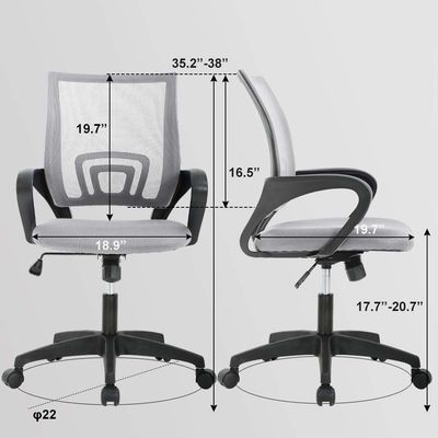 ALINUNU Grey Mesh 컴퓨터 의자 ODM 및 OEM 옵션으로 작업 공간을 사용자 정의