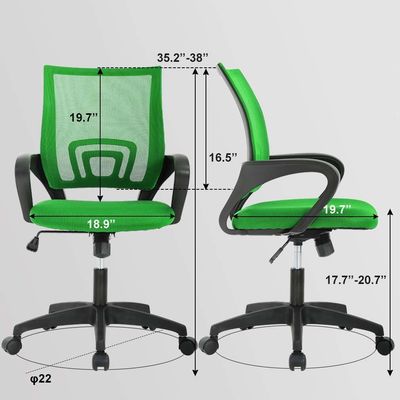 ALINUNU 해군 녹색 망 컴퓨터 의자 경영 및 홈 오피스 이상적인 선택