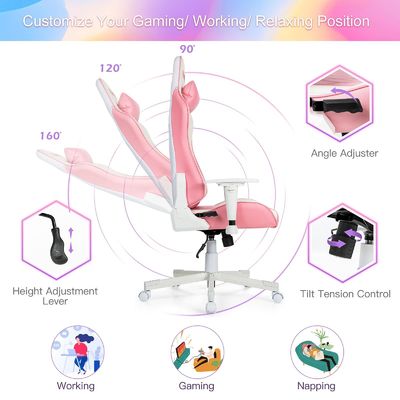 맞춤형 색상 ALINUNU 비밀 실험실 Ergonomic 경주 게임 의자 29 &quot;D x 29&quot;W x 49.5 &quot;H