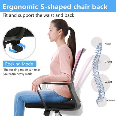 에르고노믹 메시 오피스 의자 360 회전 높이 조정 Recliner 기능 홈 오피스