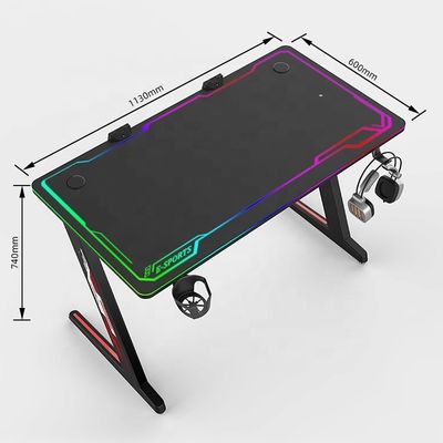 상업용 가구 RGB 조명 시스템과 조절 가능한 디자인으로 컴퓨터 테이블
