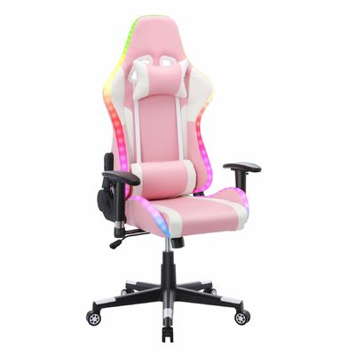 조정 가능한 컴퓨터 사무실 게임 의자 마사지 기능과 LED 라이트 바 ALINUNU