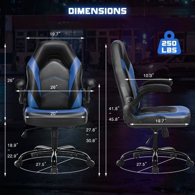 360 회전 컴퓨터 게임 의자 높이 조정 및 리클리셔 기능 제공
