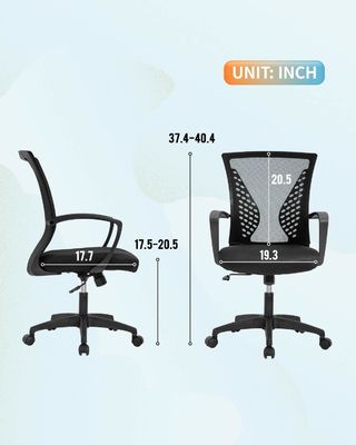 허리 지원 기능과 최대 무게 300 파운드의 직접 가스 리프트 사무실 의자