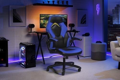 360 회전 ALINUNU 게임 의자 레이싱 스타일 높은 등 PC 컴퓨터 책상 게임 통합 헤드레스트