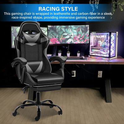플라스틱 의자 발받침과 허리 지원과 함께 Ergonomic 게임 의자 33 파운드 무게