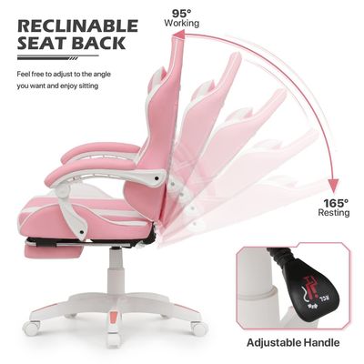 헤드레스트와 허리 뒷받침이 있는 게임 의자 25&quot;D x 26.5&quot;W x 42.5&quot;H 맞춤형 색상