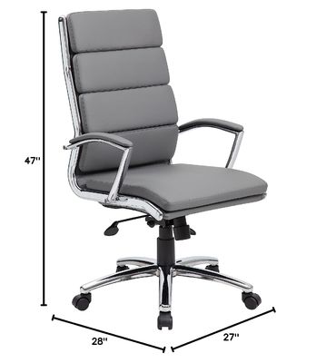 뒷면 에큐시티브 회전 사무실 책상 의자 Ribbed Puresoft upholstery 및 허리 지원