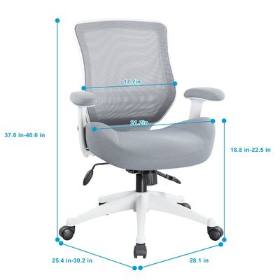 에르고노믹 오피스 의자 높이 조절 25.4&quot;D x 28.1&quot;W x 37&quot;H
