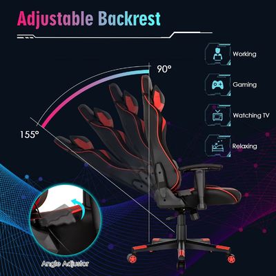 RGB LED 라이트 에르고노믹 디자인으로 게임 의자를 업그레이드 ALINUNU 회전 의자
