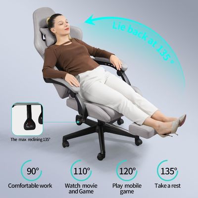 발받침과 마사지 합성 가죽 41 파운드의 조정 가능한 Ergonomic 게임 의자