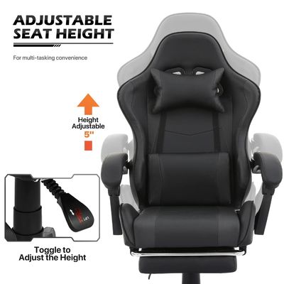메일 포장 폼 좌석 허리 뒷받침 알리누누의 발받침과 함께 Ergonomic 경주 의자