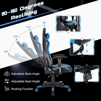 근대적 인 Ergonomic 경주 게임 의자 허리 지원 29.9 &quot;D x 29.9&quot; W x 49.6 &quot;H