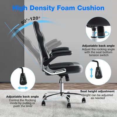 합성 가죽 에르고노믹 게임 의자 허리 지지 29.9 &quot;D x 29.9&quot;W x 49.6 &quot;H