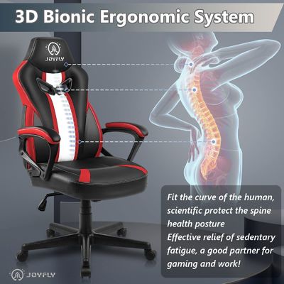21&quot;D x 25&quot;W x 43&quot;H LUMBAR 지원 경주 게임 의자 성인용 ALINUNU 직선