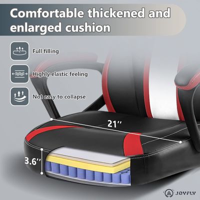 21&quot;D x 25&quot;W x 43&quot;H LUMBAR 지원 경주 게임 의자 성인용 ALINUNU 직선