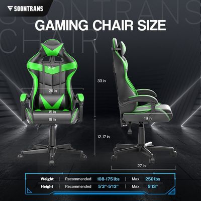 마사지 및 편안함으로 360 회전 높이 조절 수 Recliner 게이머 의자