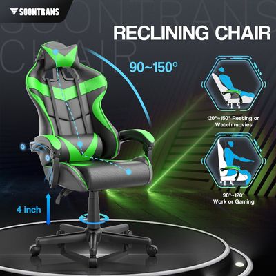 마사지 및 편안함으로 360 회전 높이 조절 수 Recliner 게이머 의자