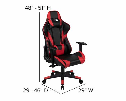 에르고노믹한 디자인과 29&quot;D x 29&quot;W x 48&quot;H의 제품 크기의 레이싱 게임 의자