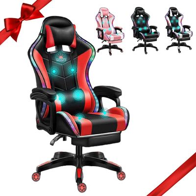 LED 및 스피커가 있는 ALINUNU PC 마사지 게임 의자