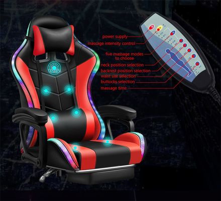 LED 및 스피커가 있는 ALINUNU PC 마사지 게임 의자