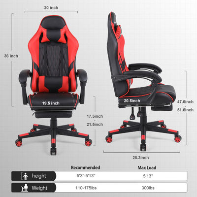 맞춤형 컬러 에르고노믹 오피스 의자 Recliner 기능과 높이 조정