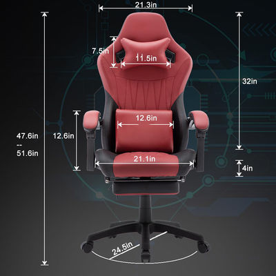 높은 등 게임 의자 가죽 컴퓨터 의자 레이싱 임원 에르고노믹 책상 의자 Recliner