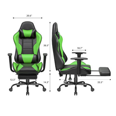 발받침과 함께 Ergonomic 게이머 의자 경주 및 게임 사용자 정의