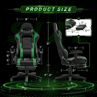높은 등 Ergonomic 컴퓨터 레이싱 의자 300 파운드 최대 무게 추천