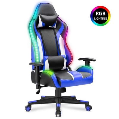 2023 하이 백 에르고노믹 회전 PC 컴퓨터 게이머 레이싱 게임 의자 팔받침 포함