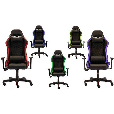 2023 하이 백 에르고노믹 회전 PC 컴퓨터 게이머 레이싱 게임 의자 팔받침 포함