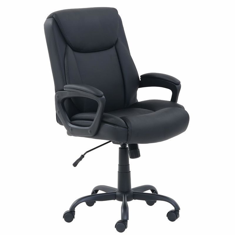 26&quot;D x 23.75&quot;W x 42&quot;H 중반 뒷면 청정 PU 사무실 컴퓨터 책상 의자 3 가스 리프트