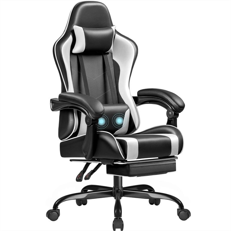 높이를 조절할 수 있는 비디오 게임 의자 풋레스트 게임 의자 18.5&quot;D x 20.9&quot;W x 50.4&quot;H